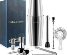 9-Piece Cocktail Shaker Set  800ml Boston Shaker