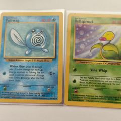 Retro 1999 Pokemon Cards Poliwag & Bellsprout