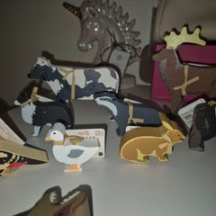 Wooden animals. New. 50% off ad