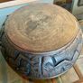 African Hand Carved Wooden Bowl Rustic Folk Art Image 5
