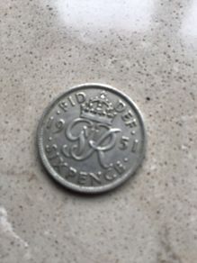 Old English Sixpence 1951