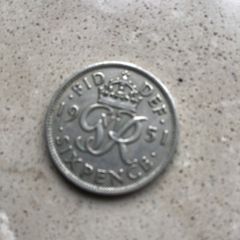 Old English Sixpence 1951