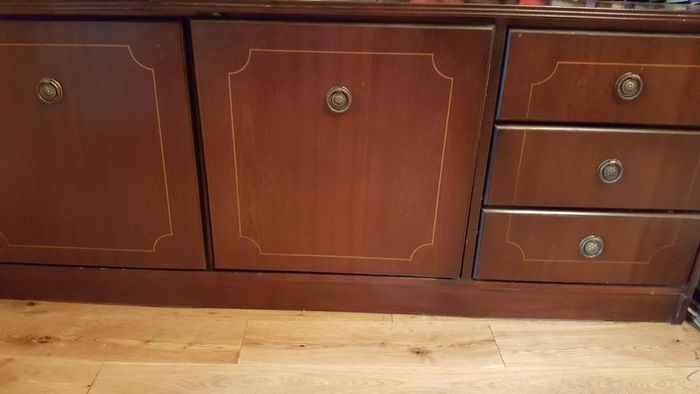 Solid Mahogany 2 piece unit