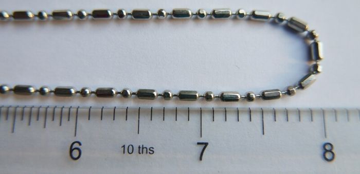 Vintage Sterling Silver 925 Bead Chain length 17" - 5,6g