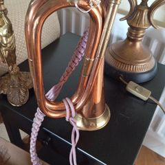 Vintage decrotive copper and brass bugle