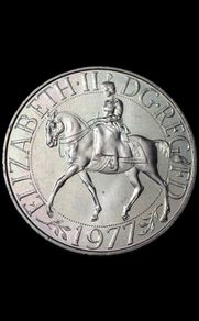 UK 25 New Pence 1977 Elizabeth II Silver Jubilee Crown Coin