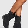 Boohoo Faux Suede Embroidered Western Cowboy Boots Image 6