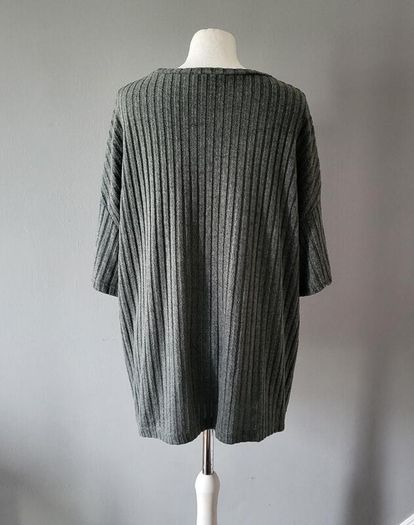 Shein grey ribbed top, Size 3XL / UK22