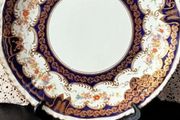 Antique Crown Staffordshire Cobalt Blue and Gold Plate