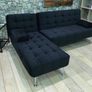 Black Corner Sofa Bed with Chaise Longue, Aroa xs Image 2