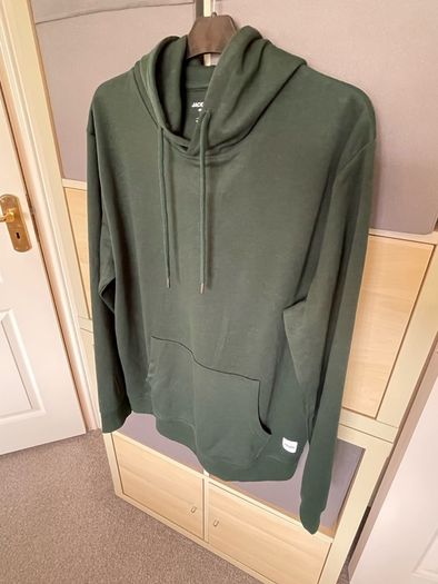Men's Hooded jacket Jack&Jones size XL, Dark Green color.