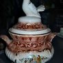 Stunning Antique handmade large lidded bowl Image 2