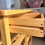 Solid wood kitchen trolley with Tiled top. Image 5