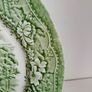 green transferware plate , farmhouse plate, green patterned plate Image 3