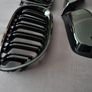BMW 5 Series E60 E61 Black Kidney Grilles & Mirror Covers Set Brand New Image 5