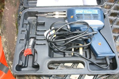 Soldering gun PSG-150K with replacement tips, solder and case; Power Craft solder gun