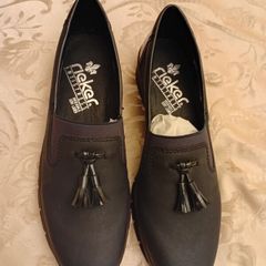 Rieker Slip on  low Wedge Shoes New Navy. 40. 6.5
