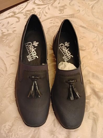 Rieker Slip on  low Wedge Shoes New Navy. 40. 6.5