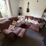 DFS corner sofa and matching recliner armchair - brown Image 3