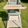 1950s Solid Wood Upholstered Highchair & Play Table Image 2