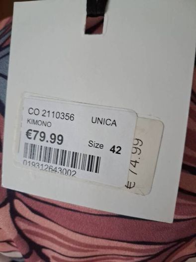 Beautiful New Coconuda Kimono Italy Size 42 M-L
