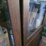 Dark wood glass cabinet Image 6