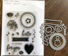 Simon Says Stamp "Lovely spring" photopolymer stamp set with coordinating dies