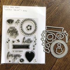 Simon Says Stamp "Lovely spring" photopolymer stamp set with coordinating dies