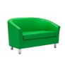 Tub Waiting room / Reception 2 seater sofa metal feet - Faux Leather Image 7