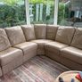 Corner sofa cream leather Image 3
