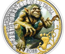 Austria 3 Euro Coin 2025 - Series Mythical Creatures The Troll. Uncirculated.