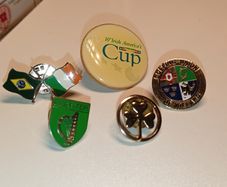 Collection Of Irish Pin Badges Sporting And Otherwise All Complete With Clasp