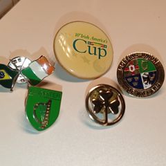 Collection Of Irish Pin Badges Sporting And Otherwise All Complete With Clasp