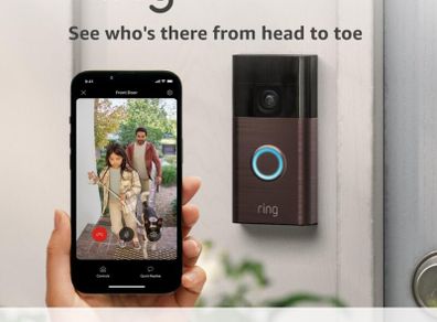 Ring Battery Video Doorbell | DIY Wireless Video Doorbell Camera with Head-To-Toe View, HD Video |