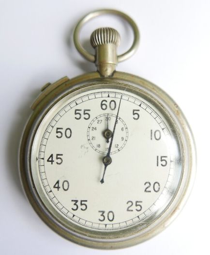 Military Pocket Watch Stopwatch Timer Antique CUPREL Dennison Watch Case (works well)