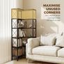 5-Tier L-Shaped Corner Bookshelf Image 5