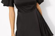 Ruffle sleeve dress