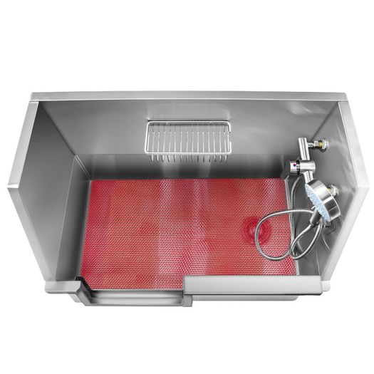 Professional Stainless Steel Pet Grooming  Dog Bath Station with Steps & Shower Kit