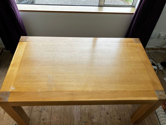 Wood dining table
