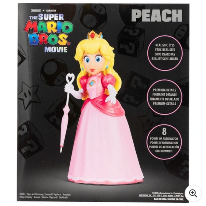 BRAND NEW Super Mario Movie Action Figure - Princess Peach with Umbrella