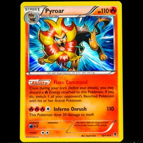 Pyroar 12/119 Holo Rare XY Phantom Forces Pokemon Card