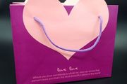 Purple/Pink Heart Shaped Retail/Gift/Party Bags - Small/Large