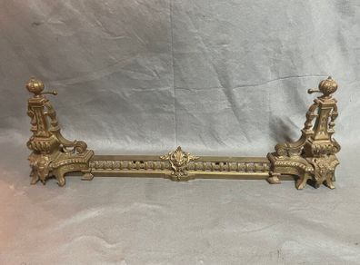 SALE ! WAS 375 NOW 295 !! Antique French Adjustable Brass Fender