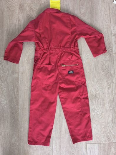 Dickies Redhawk Kids Red Coveralls Boilersuit mechanic handyman Age 5 6