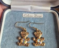 Vintage Teddy Bear Earrings