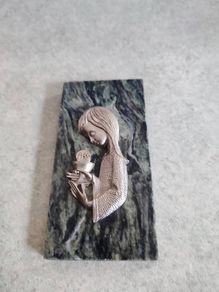 Holly Figurine On Marble Slab Wall Hanging..