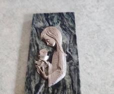 Holly Figurine On Marble Slab Wall Hanging..