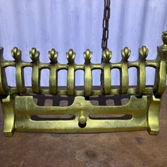 Vintage brass fire front