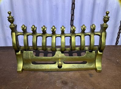 Vintage brass fire front