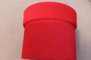 Small red velvet gift box